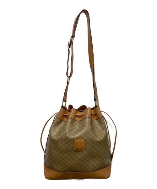 CELINE（セリーヌ）CELINE (セリーヌ) 巾着ショルダーバッグ ベージュの古着・服飾アイテム