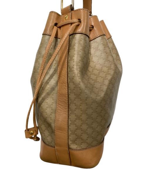 CELINE（セリーヌ）CELINE (セリーヌ) 巾着ショルダーバッグ ベージュの古着・服飾アイテム