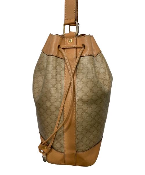 CELINE（セリーヌ）CELINE (セリーヌ) 巾着ショルダーバッグ ベージュの古着・服飾アイテム