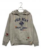POLO COUNTRYポロカントリー）の古着「ポロベアフリース後付けパーカー」｜グレー