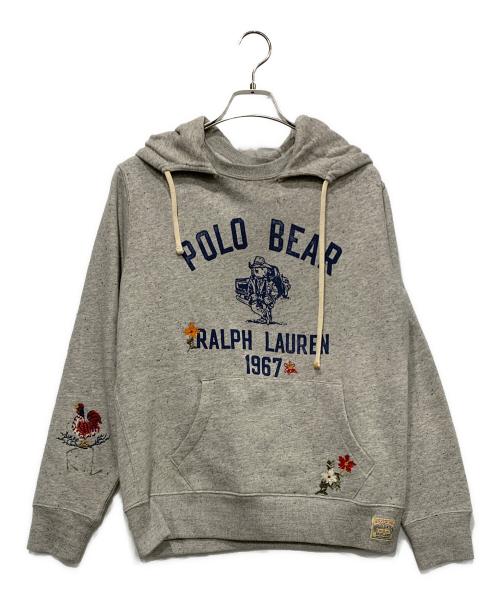 POLO COUNTRY（ポロカントリー）POLO COUNTRY (ポロカントリー) ポロベアフリース後付けパーカー グレー サイズ:SIZE Sの古着・服飾アイテム