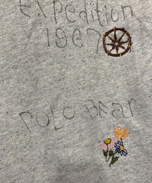 POLO COUNTRY（ポロカントリー）POLO COUNTRY (ポロカントリー) ポロベアフリース後付けパーカー グレー サイズ:SIZE Sの古着・服飾アイテム