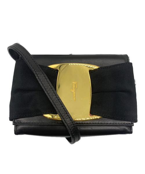 Salvatore Ferragamo（サルヴァトーレ フェラガモ）Salvatore Ferragamo (サルヴァトーレ フェラガモ) ミニショルダーバッグ ブラックの古着・服飾アイテム