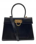 Salvatore Ferragamoサルヴァトーレ フェラガモ）の古着「ガンチーニ2Wayハンドバッグ」｜ブラック