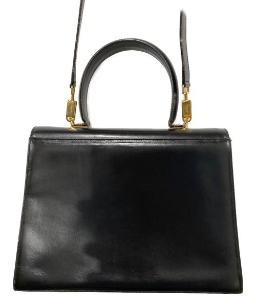 Salvatore Ferragamo（サルヴァトーレ フェラガモ）Salvatore Ferragamo (サルヴァトーレ フェラガモ) ガンチーニ2Wayハンドバッグ ブラックの古着・服飾アイテム