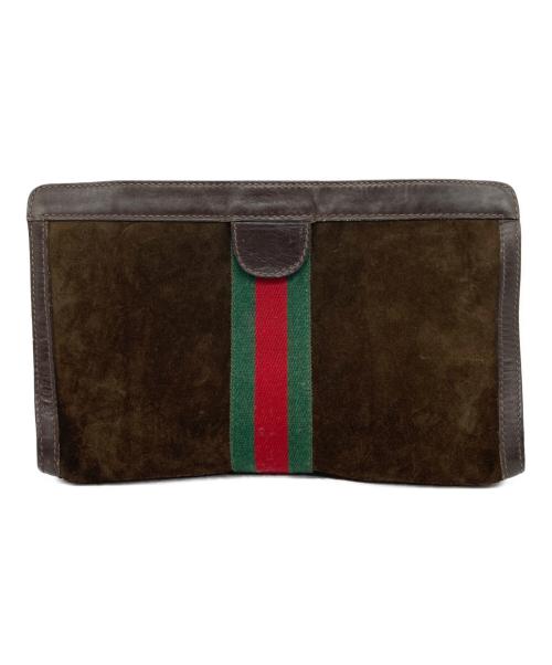 GUCCI（グッチ）GUCCI (グッチ) クラッチバッグ ブラウンの古着・服飾アイテム