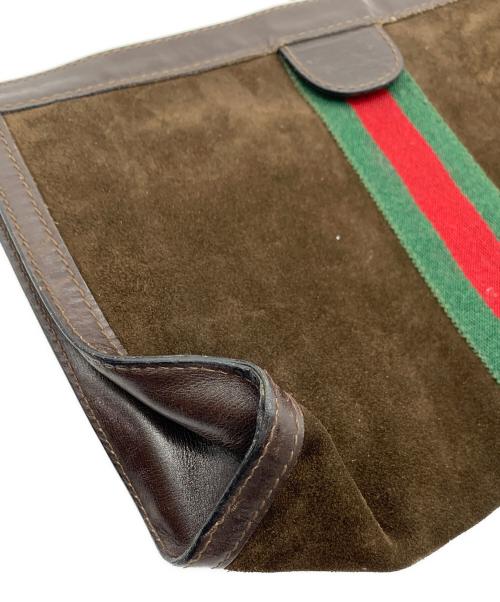 GUCCI（グッチ）GUCCI (グッチ) クラッチバッグ ブラウンの古着・服飾アイテム