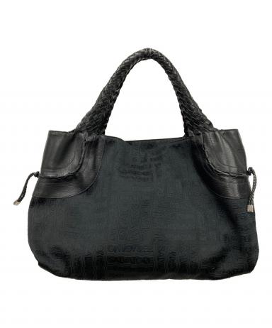 【美品】サルヴァトーレフェラガモ トートバッグ ブラック ナイロン 中古・古着通販】Salvatore Ferragamo (サルヴァトーレ フェラガモ