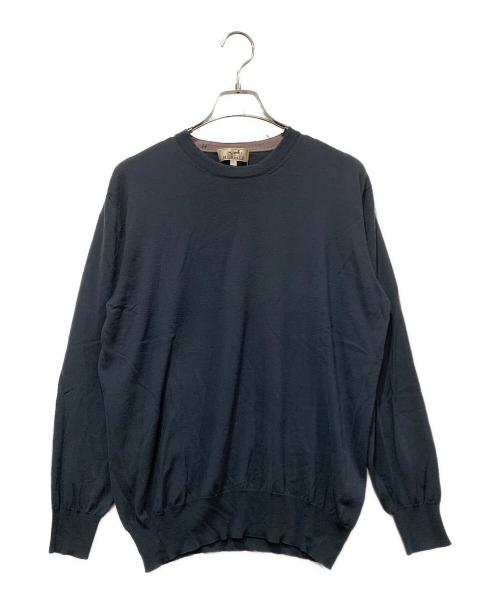 HERMES（エルメス）HERMES (エルメス) 薄手ニット グレー サイズ:SIZE Lの古着・服飾アイテム