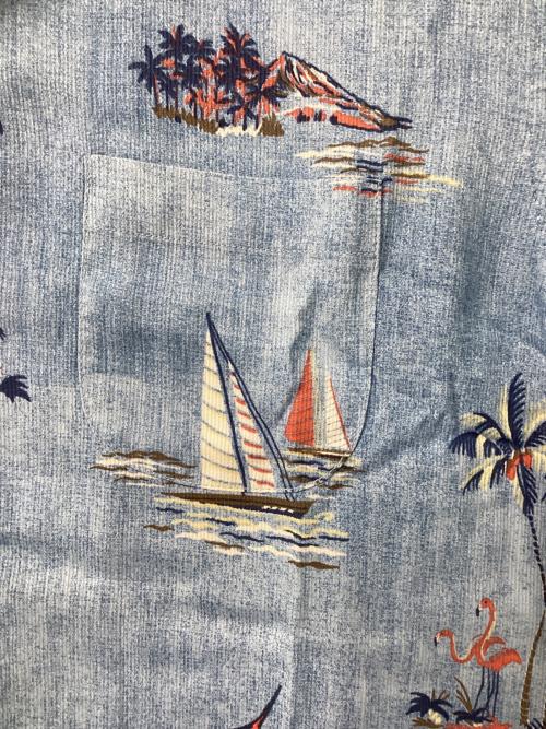 TOMMY BAHAMA（トミーバハマ）TOMMY BAHAMA (トミーバハマ) アロハシャツ ブルー サイズ:Lサイズの古着・服飾アイテム