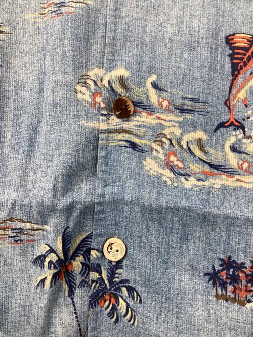 TOMMY BAHAMA（トミーバハマ）TOMMY BAHAMA (トミーバハマ) アロハシャツ ブルー サイズ:Lサイズの古着・服飾アイテム