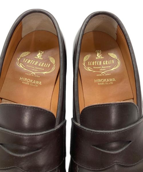SCOTCH GRAIN（スコッチグレイン）SCOTCH GRAIN (スコッチグレイン) コインローファー ブラウン サイズ:24 1/2(EEE)の古着・服飾アイテム