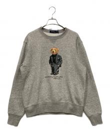 POLO RALPH LAUREN（ポロ・ラルフローレン）の古着「SUIT BEAR BEAR FLEECE SWEATSHIRT POLO RALPH LAUREN」｜グレー
