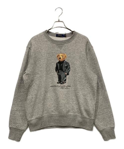 POLO RALPH LAUREN（ポロ・ラルフローレン）POLO RALPH LAUREN (ポロ・ラルフローレン) SUIT BEAR BEAR FLEECE SWEATSHIRT POLO RALPH LAUREN グレー サイズ:SIZE Mの古着・服飾アイテム