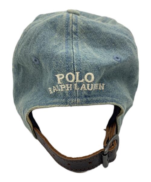 POLO RALPH LAUREN（ポロ・ラルフローレン）POLO RALPH LAUREN (ポロ・ラルフローレン) POLO BEAR　キャップ ブルーの古着・服飾アイテム