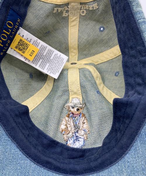 POLO RALPH LAUREN（ポロ・ラルフローレン）POLO RALPH LAUREN (ポロ・ラルフローレン) POLO BEAR　キャップ ブルーの古着・服飾アイテム