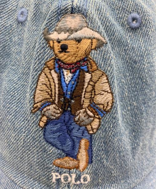 POLO RALPH LAUREN（ポロ・ラルフローレン）POLO RALPH LAUREN (ポロ・ラルフローレン) POLO BEAR　キャップ ブルーの古着・服飾アイテム