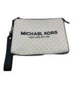 MICHAEL KORSマイケルコース）の古着「クラッチバッグ」｜ホワイト×ブラック