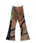 NON TOKYO (ノントーキョー) PRINT RIB FLARE PANTS ブラウン×グリーン サイズ:SIZE Free：7000円