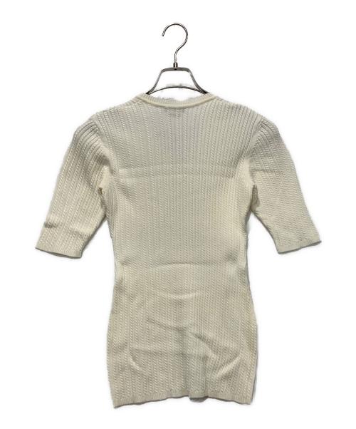 CELINE（セリーヌ）CELINE (セリーヌ) 薄手ニット ホワイト サイズ:SIZE 36の古着・服飾アイテム