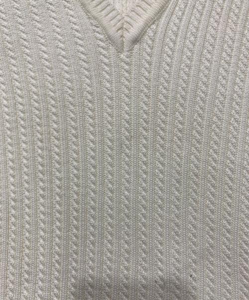 CELINE（セリーヌ）CELINE (セリーヌ) 薄手ニット ホワイト サイズ:SIZE 36の古着・服飾アイテム