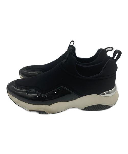 Salvatore Ferragamo（サルヴァトーレ フェラガモ）Salvatore Ferragamo (サルヴァトーレ フェラガモ) スリッポン ブラック×ホワイト サイズ:5 1/2の古着・服飾アイテム