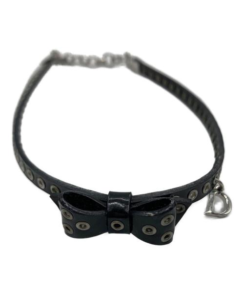 Christian Dior（クリスチャン ディオール）Christian Dior (クリスチャン ディオール) リボンモチーフチョーカー ブラックの古着・服飾アイテム