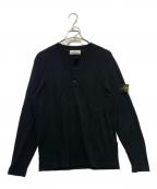 STONE ISLANDストーンアイランド）の古着「ヘンリーネックカットソー」｜ブラック