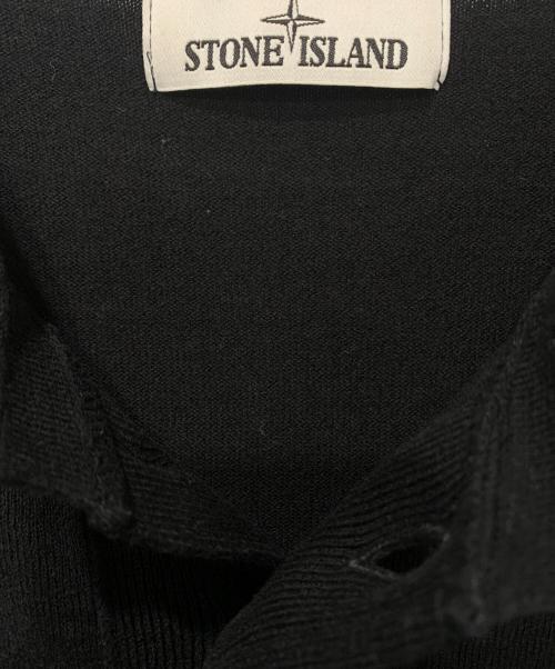 STONE ISLAND（ストーンアイランド）STONE ISLAND (ストーンアイランド) ヘンリーネックカットソー ブラック サイズ:SIZE Lの古着・服飾アイテム