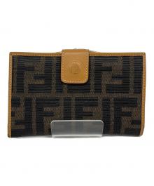 FENDI（フェンディ）の古着「がま口2つ折り財布」｜ブラウン