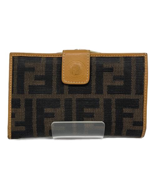 FENDI（フェンディ）FENDI (フェンディ) がま口2つ折り財布 ブラウンの古着・服飾アイテム