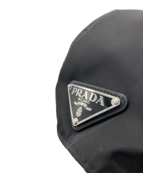 PRADA（プラダ）PRADA (プラダ) ベースボールキャップ ブラックの古着・服飾アイテム