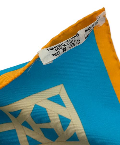 HERMES（エルメス）HERMES (エルメス) スカーフ ピンク×ブルーの古着・服飾アイテム