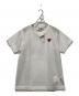 PLAY COMME des GARCONS（プレイコムデギャルソン）の古着「REDエンブレムメッシュTシャツ」｜ホワイト