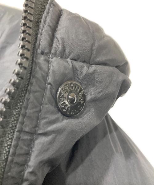 STONE ISLAND（ストーンアイランド）STONE ISLAND (ストーンアイランド) ガーメントダイナイロンレップスフーデッドダウンジャケット ブラック サイズ:Ｌの古着・服飾アイテム