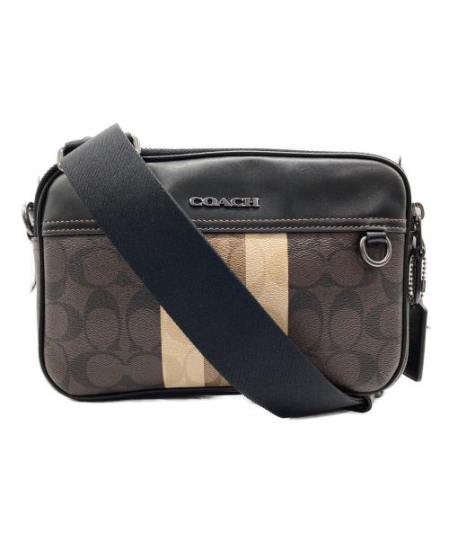 COACH（コーチ）COACH (コーチ) ショルダーバッグ ブラック×ブラウン×ベージュの古着・服飾アイテム
