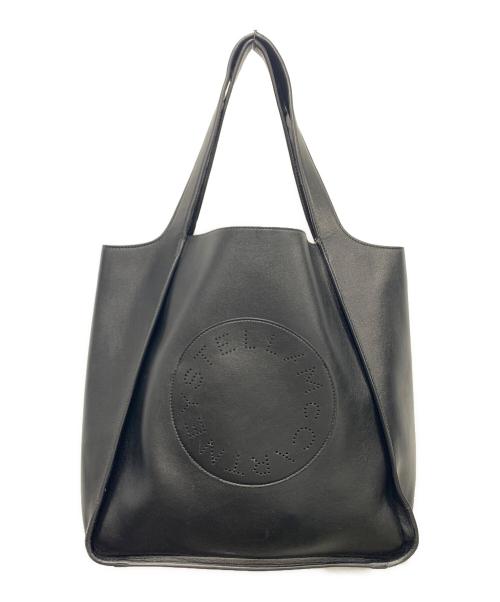 STELLA McCARTNEY（ステラマッカートニー）STELLA McCARTNEY (ステラマッカートニー) ロゴスクエアトートバッグ ブラックの古着・服飾アイテム