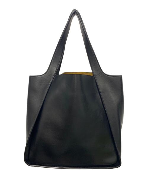 STELLA McCARTNEY（ステラマッカートニー）STELLA McCARTNEY (ステラマッカートニー) ロゴスクエアトートバッグ ブラックの古着・服飾アイテム