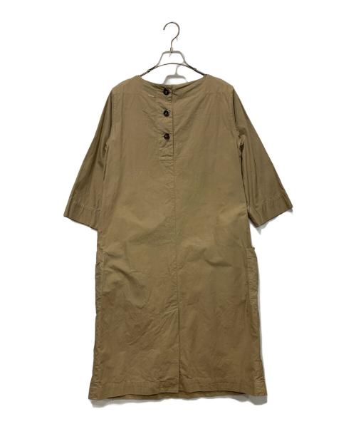 MHL（エムエイチエル）MHL (エムエイチエル) 長袖ワンピース ベージュ サイズ:SIZE Iの古着・服飾アイテム