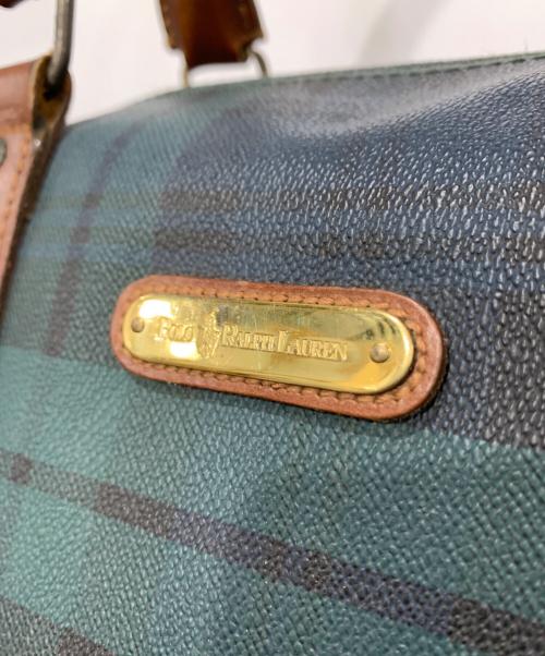 POLO RALPH LAUREN（ポロ・ラルフローレン）POLO RALPH LAUREN (ポロ・ラルフローレン) ボストンバッグ ネイビー×グリーンの古着・服飾アイテム