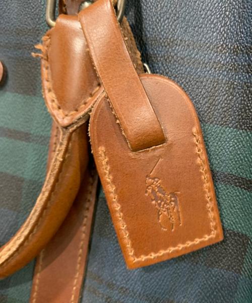 POLO RALPH LAUREN（ポロ・ラルフローレン）POLO RALPH LAUREN (ポロ・ラルフローレン) ボストンバッグ ネイビー×グリーンの古着・服飾アイテム