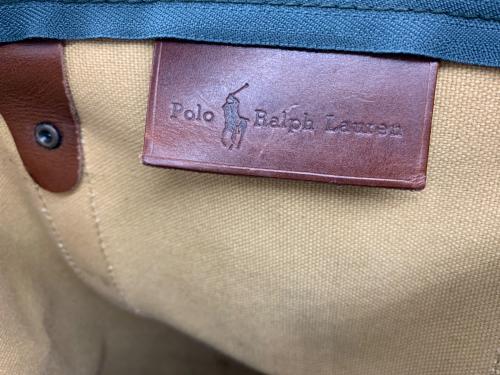 POLO RALPH LAUREN（ポロ・ラルフローレン）POLO RALPH LAUREN (ポロ・ラルフローレン) ボストンバッグ ネイビー×グリーンの古着・服飾アイテム