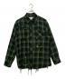 RAFU（ラフ）の古着「Antiqued shirt フランネルシャツ　」｜グリーン×ブラック