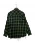 RAFU (ラフ) Antiqued shirt フランネルシャツ　 グリーン×ブラック サイズ:SIZE M：9000円