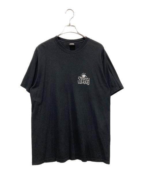 stussy（ステューシー）stussy (ステューシー) crown international tee ブラック サイズ:SIZE Mの古着・服飾アイテム