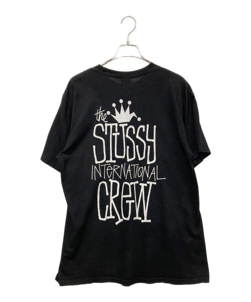 stussy（ステューシー）stussy (ステューシー) crown international tee ブラック サイズ:SIZE Mの古着・服飾アイテム