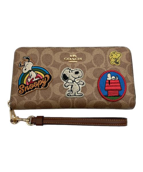 COACH（コーチ）COACH (コーチ) キャンバス・シグネチャー PEANUTS ベージュの古着・服飾アイテム