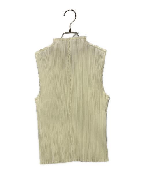 PLEATS PLEASE（プリーツプリーズ）PLEATS PLEASE (プリーツプリーズ) ノースリーブカットソー ベージュ サイズ:SIZE 3の古着・服飾アイテム