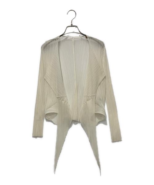 PLEATS PLEASE（プリーツプリーズ）PLEATS PLEASE (プリーツプリーズ) ボレロカーディガン ホワイト サイズ:SIZE 3の古着・服飾アイテム
