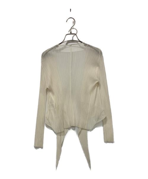 PLEATS PLEASE（プリーツプリーズ）PLEATS PLEASE (プリーツプリーズ) ボレロカーディガン ホワイト サイズ:SIZE 3の古着・服飾アイテム